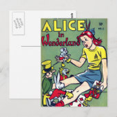 Wonderland-Comic Postkarte (Vorne/Hinten)