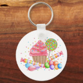 Wonderland Cupcake Candy Lollipop Sweet Tarts Schlüsselanhänger (Vorderseite)