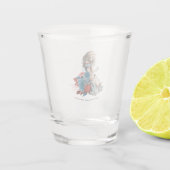 Wonderland Curiouser Vintag Storybook Alice Schnapsglas (Rückseite)