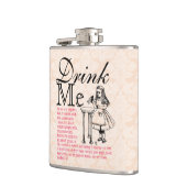 Wonderland Drink Me Pink Brocade Flachmann (Links)