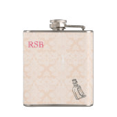 Wonderland Drink Me Pink Brocade Flachmann (Rückseite)