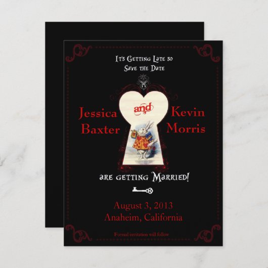 Wonderland Einladung (Vorne/Hinten)