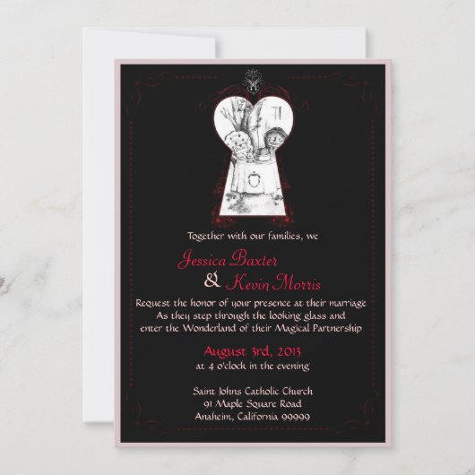 Wonderland-Einladung Einladung (Vorderseite)