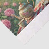 Wonderland Fantasy Tee Mad Hatter Alice Decoupage Seidenpapier (Ausschnitt)