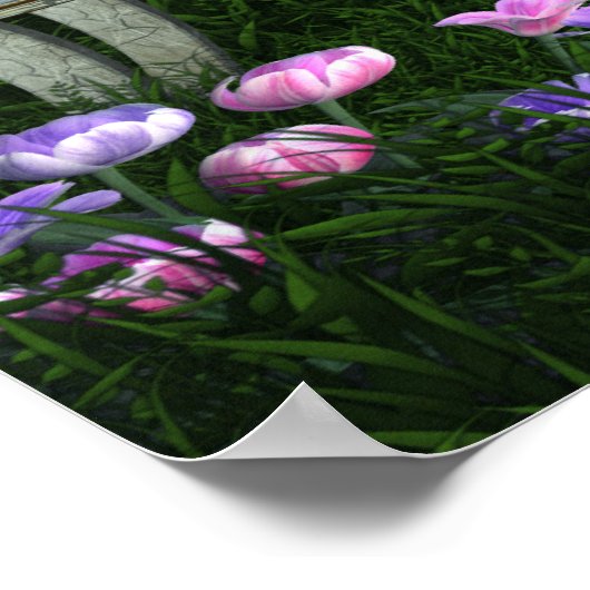 Wonderland Flamingo & Cheshire Cat Poster (Ecke)