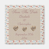 Wonderland Flamingos Save the Date Wedding Magnet (Vorne)