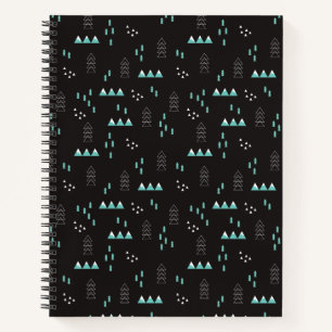 Wonderland Geometric Night Pattern Notizblock