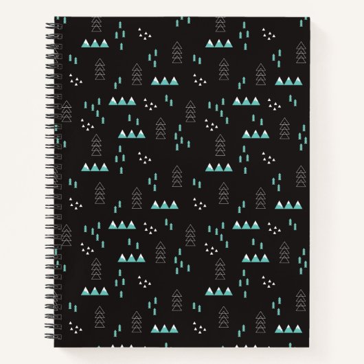 Wonderland Geometric Night Pattern Notizblock (Vorderseite)