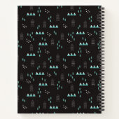 Wonderland Geometric Night Pattern Notizblock (Rückseite)