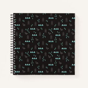 Wonderland Geometric Night Pattern Notizblock