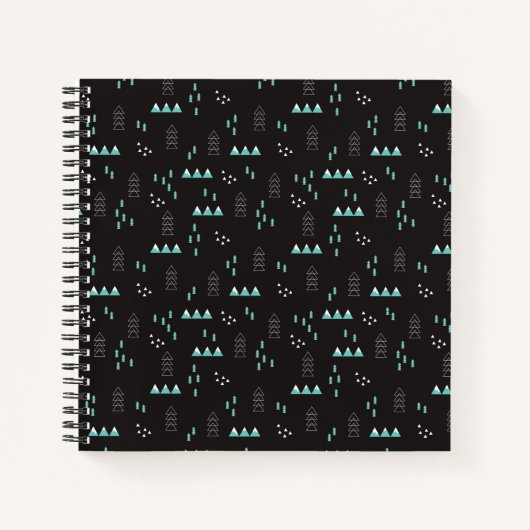 Wonderland Geometric Night Pattern Notizblock (Vorderseite)