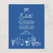 WONDERLAND Hand gezeichnetes Editierbares Hochzeit (Rückseite)