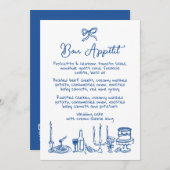 WONDERLAND Hand gezeichnetes Editierbares Hochzeit Menükarte (Vorne/Hinten)