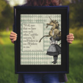 Wonderland Ich glaube an euch Einhorn-Zitat Poster