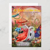 Wonderland Invasion, Wonderland Party Einladung (Vorne/Hinten)