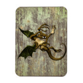 Wonderland Jabberwocky auf Not leidendem Holz Magnet (Vertikal)