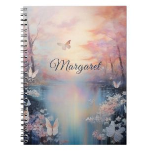 Wonderland Lake & Schmetterlinge Personalisiert Notizblock