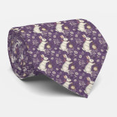 Wonderland Lilac Classic Pattern Necktie Tie Krawatte (Gerollt)