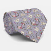 Wonderland Lilac Classic Pattern Necktie Tie Krawatte (Gerollt)