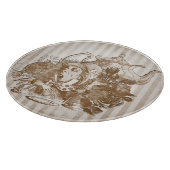 Wonderland Mad Hatter Collage Schneidebrett (Ecke)