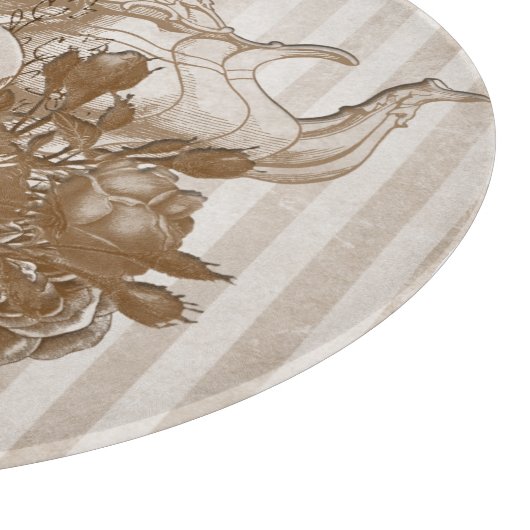 Wonderland Mad Hatter Collage Schneidebrett (Ecke)