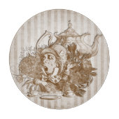 Wonderland Mad Hatter Collage Schneidebrett (Vorderseite)