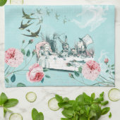 Wonderland Mad Tea Party Aqua Pink Handtuch (Gefaltet)