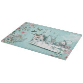 Wonderland Mad Tee Party Aqua Pinacoteca Schneidebrett (Ecke)