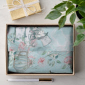 Wonderland Mad Tee Party Aqua Pink Tissue Paper Seidenpapier (Geschenk)