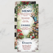 Wonderland Menu Menükarte (Vorne/Hinten)