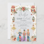Wonderland Nutcracker Snowflake Geburtstag Einladung (Vorderseite)