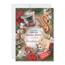 Wonderland-Party Einladung