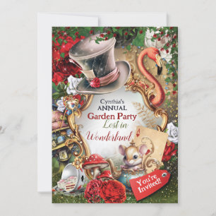 Wonderland-Party Einladung