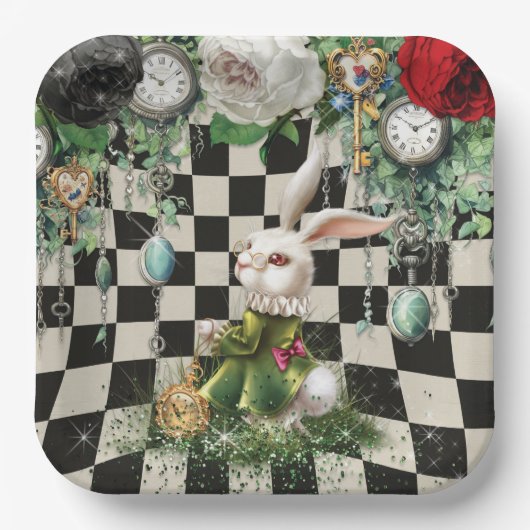 Wonderland Party Plate Pappteller (Vorderseite)