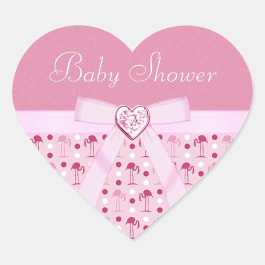 Wonderland Pink Flamingo Baby Shower Stickers (Vorderseite)