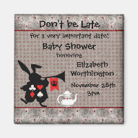 Wonderland Rabbit Babydusche Save the Date
