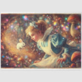 Wonderland Rabbit Hole Fantasy Art Decoupage Seidenpapier (Vorderseite)