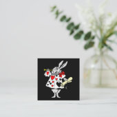 Wonderland Rabbit Osterfest Sonniges Spielen Quadratische Visitenkarte (Stehend Vorderseite)