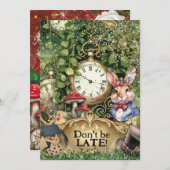 Wonderland Save the Date Card Einladung (Vorne/Hinten)