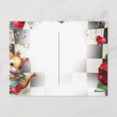 Wonderland Save the Date Postcard Postkarte (Rückseite)