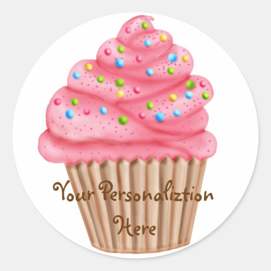 Wonderland Sprinkles Runder Aufkleber (Vorderseite)
