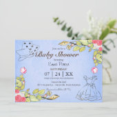 Wonderland Storybook Kinderdusche Einladung (Stehend Vorderseite)