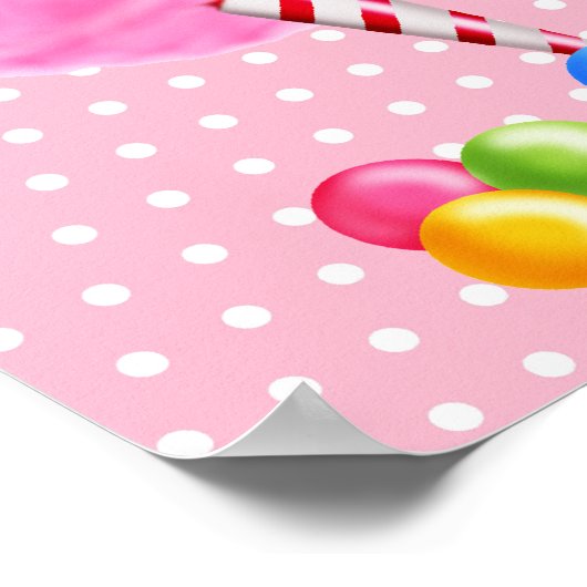 Wonderland Süßigkeiten Banner Poster (Ecke)