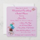 Wonderland Tea Party Bridal Dusche Einladung (Rückseite)