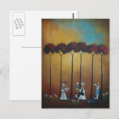 Wonderland Tee Party Postkarte (Vorne/Hinten)