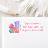 Wonderland Tee Party Rücksendeadressen-Aufkleber (Insitu)