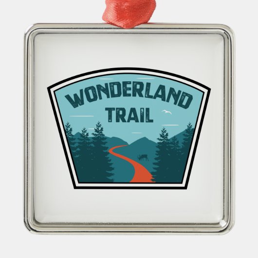 Wonderland Trail Ornament Aus Metall (Vorne)