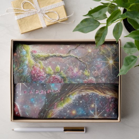 Wonderland Treetop Alice Cheshire Cat Decoupage Seidenpapier (Geschenk)