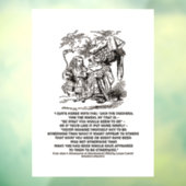 Wonderland wäre das, was man als Duchess sehen wür Fensteraufkleber (Blatt 3)