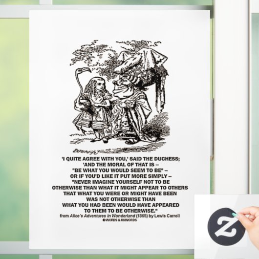 Wonderland wäre das, was man als Duchess sehen wür Fensteraufkleber (Zuhause)